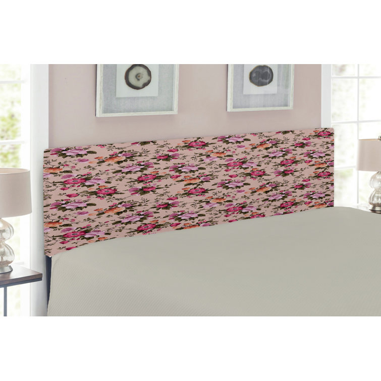 East Urban Home Ambesonne Flower Headboard for Queen Size Bed, Floral
